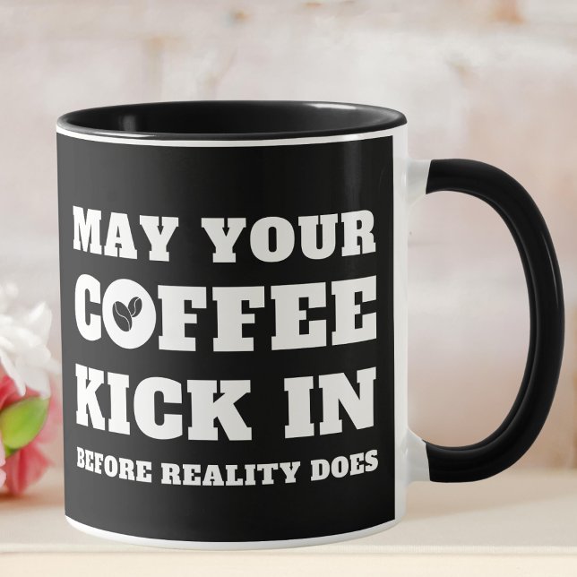 Funny Black and White Coffee Lovers Tasse (Von Creator hochgeladen)
