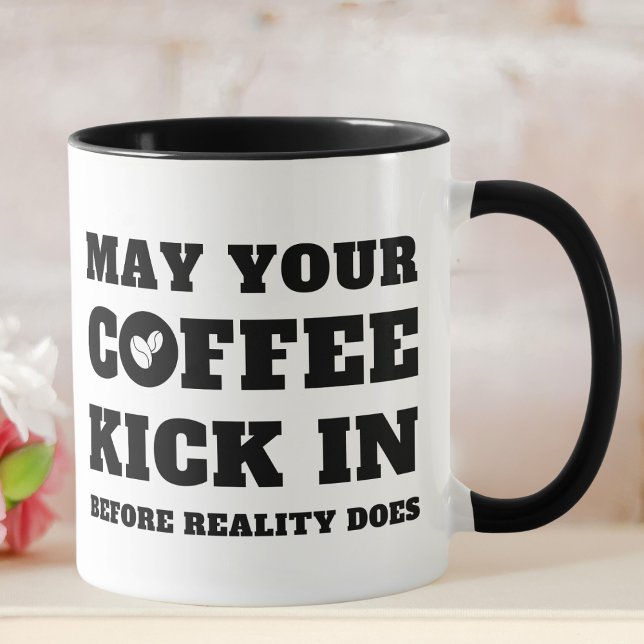 Funny Black and White Coffee Lovers Tasse (Von Creator hochgeladen)