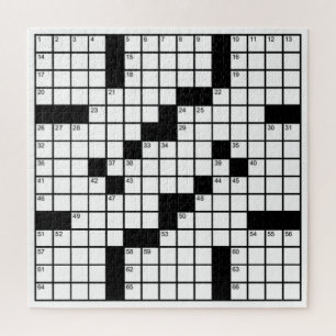 Funny Black and White Crossword Game Puzzle