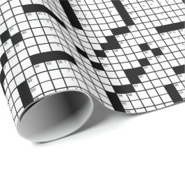 Funny Black and White Crossword Puzzle Game Geschenkpapier