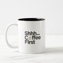 Funny Black and White Good Morning Tasse