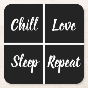 Funny Black and WhiteSqares und Wörter Rechteckiger Pappuntersetzer