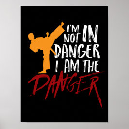 Funny Black Belt Fighter Martial Arts Spaß Poster