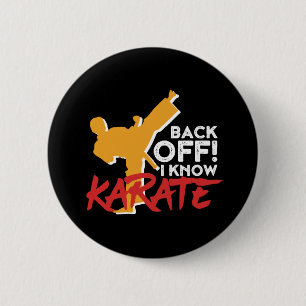Funny Black Belt Kampfkunst Ich kenne Karate Button