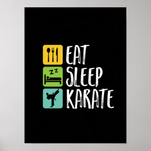 Funny Black Belt Martial Arts Frische Pasta machen Poster