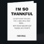 Funny Black Calligraphy Ich bin so dankbar einfach Dankeskarte<br><div class="desc">Funny Black Calligraphy Ich bin so dankbar einfach Dankeschön Dankeschön Card</div>