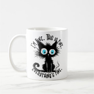 Funny Black Cat Art Es ist schön, dass ich alles g Kaffeetasse