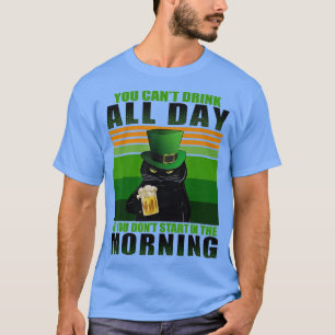 Funny Black Cat Beer St Patricks Day Du kannst nic T-Shirt