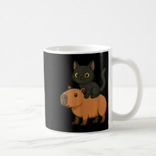 Funny Black Cat Capybara Mama Vater Kaffeetasse