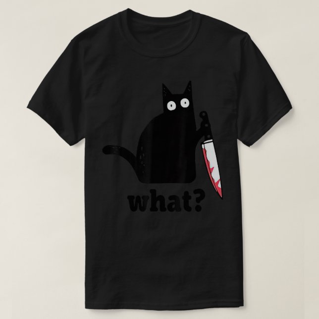 Funny Black Cat Chat Beängstigend Black Cat Funny  T-Shirt (Design vorne)