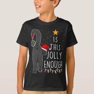 Funny Black Cat Christmas ist diese Jolly genug Wo T-Shirt