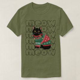 Funny Black Cat Christmas T-Shirt