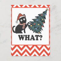 Funny Black Cat Christmas Tree