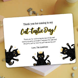 Funny Black Cat Geburtstag Vielen Dank, dass Sie d Einladung