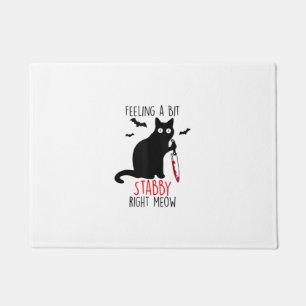 Funny Black Cat Halloween Kostüm Gefühl ein bissch Fußmatte