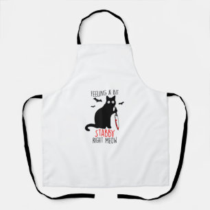 Funny Black Cat Halloween Kostüm Gefühl ein bissch Schürze
