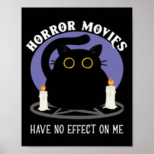 Funny Black Cat Lieben Horror Film Poster