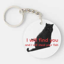 Funny Black Cat Meme I Will Find You Steal Fish