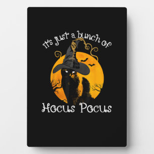 Funny Black Cat Moon Halloween Anzug Bunch of Ho Fotoplatte
