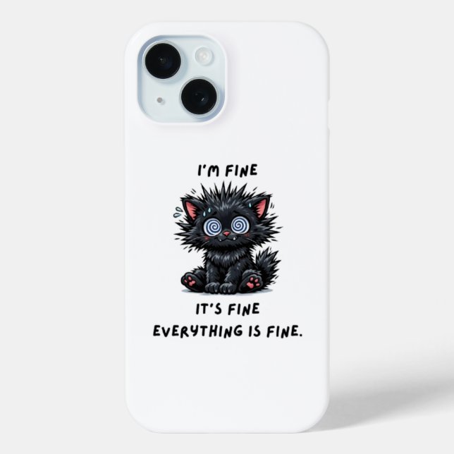 funny black cat phone case (Rückseite)