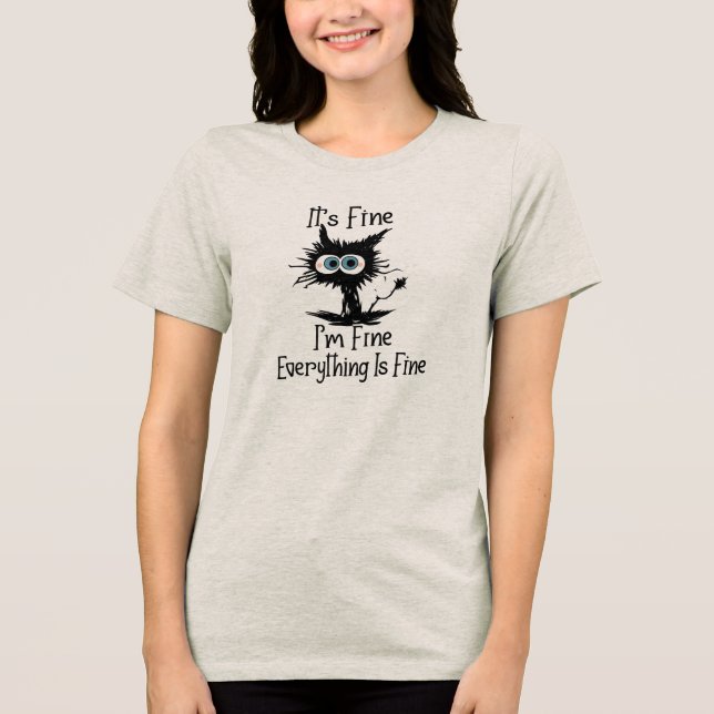 Funny Black Cat Sarcasm Tee for Cat Lovers  Shirt (Vorderseite)