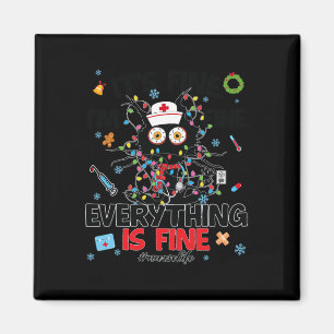 Funny Black Cat Seine feine alles Nurse Christma Magnet