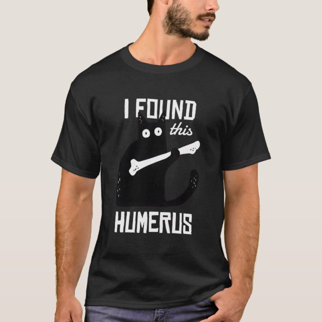 Funny Black Cat Spaß T-Shirt (Vorderseite)