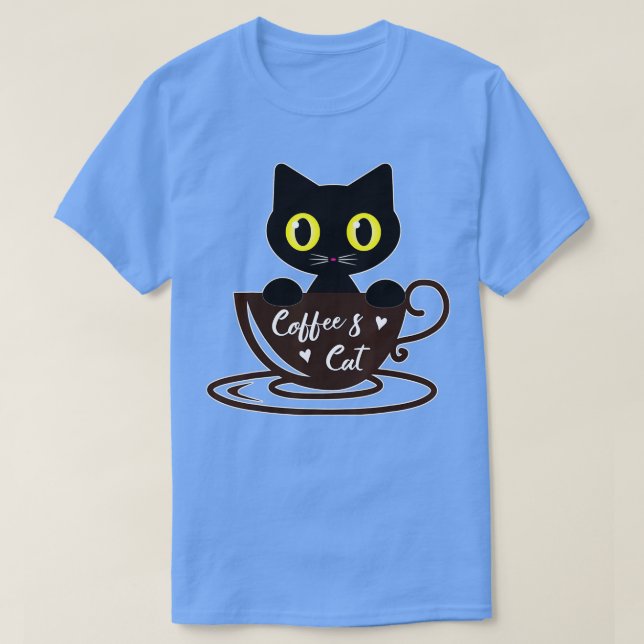 Funny Black Cat Tasse Cat Lover Boy Girl T-Shirt (Design vorne)