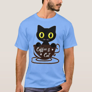 Funny Black Cat Tasse Cat Lover Boy Girl T-Shirt