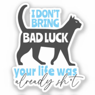 Funny Black Cat Thema Kostenvoranschlag Sticker