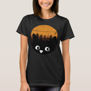 Funny Black Cat Vintag Cat Retro Design T-Shirt