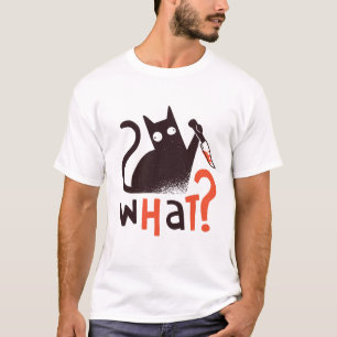 Funny Black Cat WAS? Funny Cat ,Cat T-Shirt