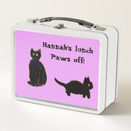Funny Black Cats Art Custom Color Metall Brotdose