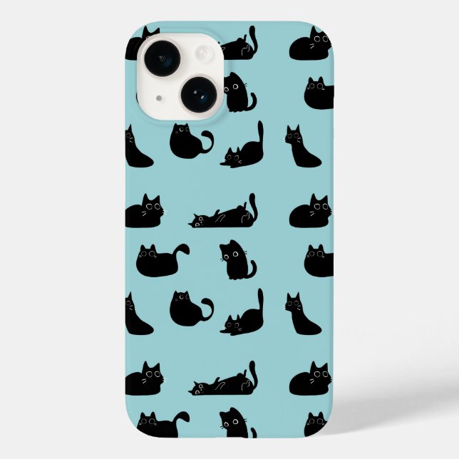 Funny Black Cats Case-Mate iPhone Hülle (Rückseite)