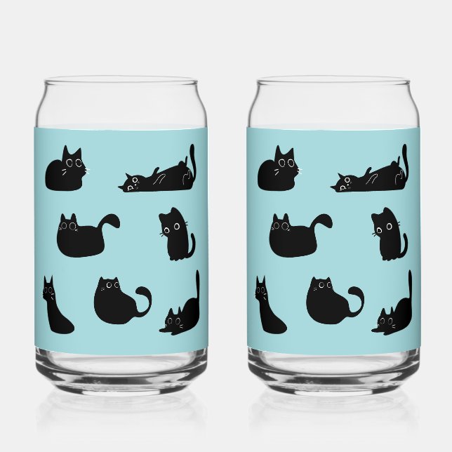 Funny Black Cats Dosenglas (Vorderseite)