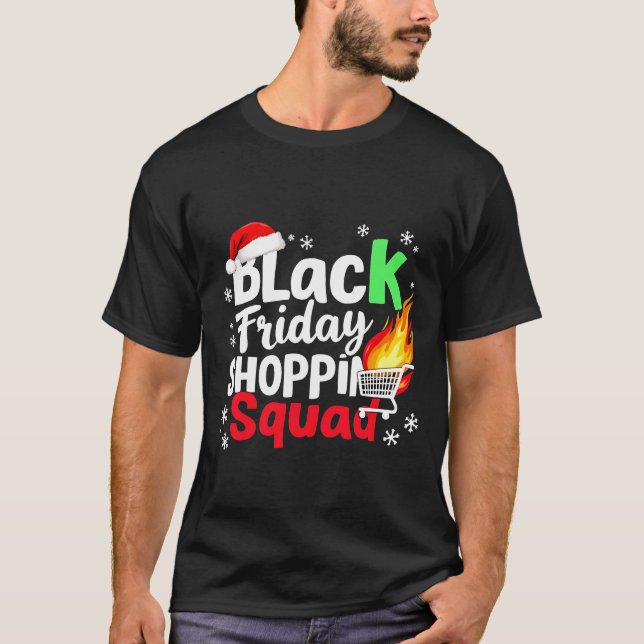 Funny Black Friday Shopping Squad T-Shirt (Vorderseite)