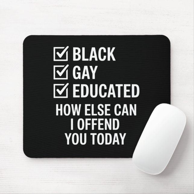 Funny Black Gay Pride unterstützt LGBTQ-Rechte Mousepad (Mit Mouse)