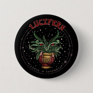 Funny Black Halloween 2022 Pflanze Demon Lucifern Button