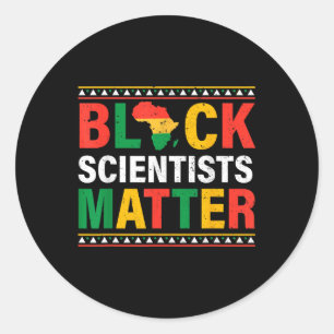 Funny Black History Mont Black Scientists Men Wom Runder Aufkleber