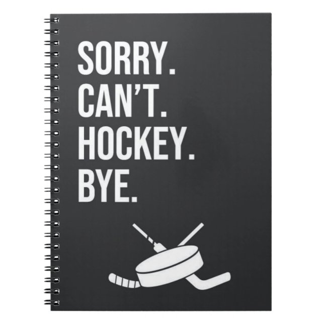 Funny Black Hockey Geschenke für seine Männer Spor Notizblock (Vorderseite)