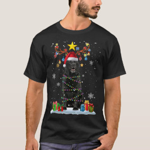 Funny Black Lab Dog Weihnachtsmann Weihnachten Ren T-Shirt