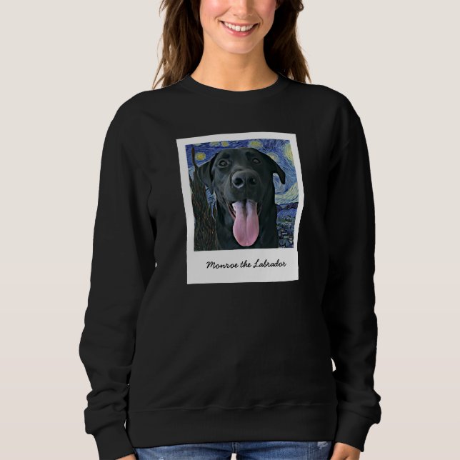 Funny Black Lab Päpst Personalisiertes Foto und Te Sweatshirt (Vorderseite)
