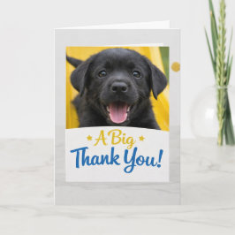 Funny Black Lab Puppy Thank You Card Adorable Dog Dankeskarte
