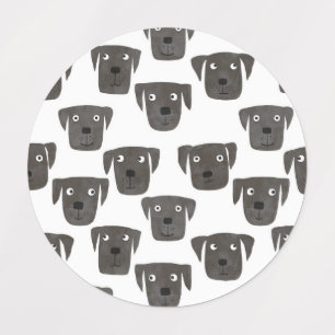 Funny Black Labrador Retriever Dog Etiketten