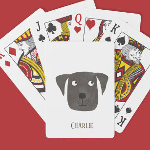 Funny Black Labrador Retriever Dog Individuelle Na Spielkarten
