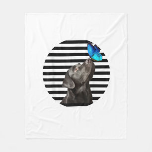 Funny Black Labrador Retriever Lab Hundebesitzer H Fleecedecke