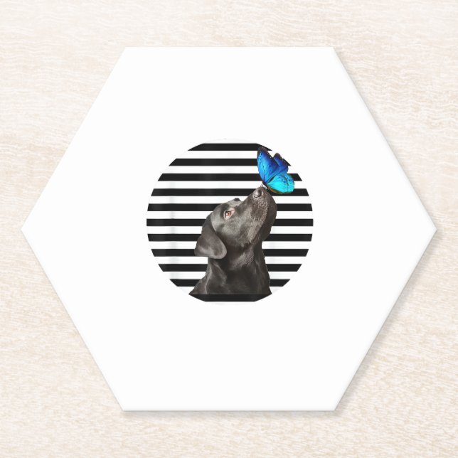 Funny Black Labrador Retriever Lab Hundebesitzer H Untersetzer (Vorderseite)