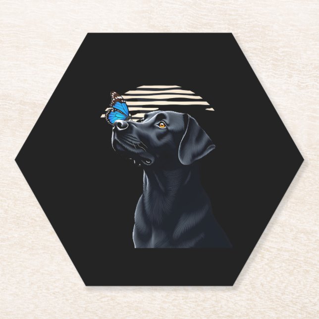 Funny Black Labrador Retriever Lab Hundebesitzer H Untersetzer (Vorderseite)