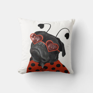 Funny Black Liebe Mops Kissen