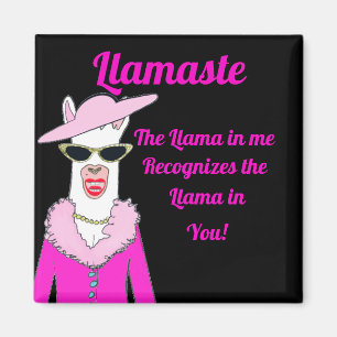 Funny Black llamaste Sprichwort Magnet